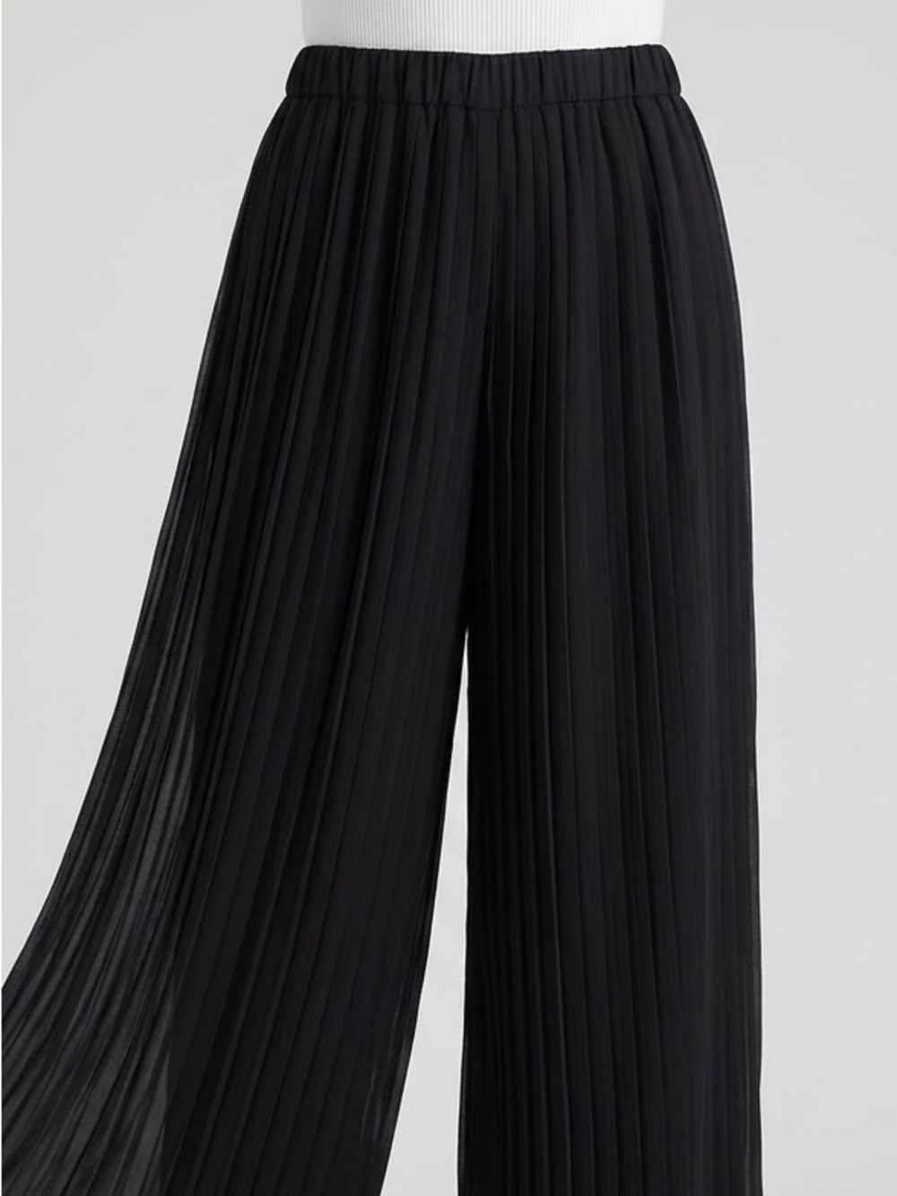 Lowrys Farm Black Wide Leg Ribbed Boho Culottes Cropped Pants